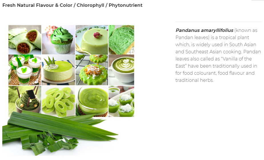 Pandan Leaf Extract Powder (Pandanus Amaryllifolius)